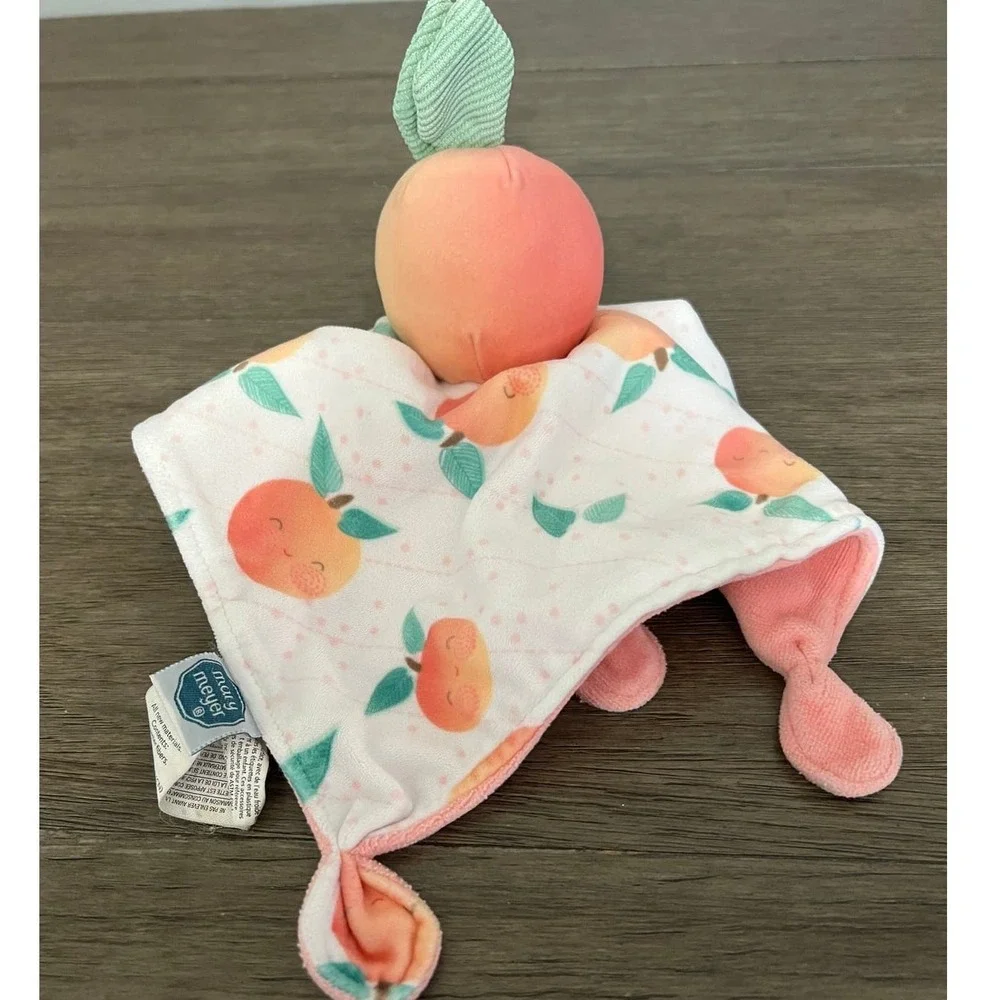 Mary Meyer Sweet Peach Lulubelle Lovey Baby Security Blanket Plush Pink Fruit